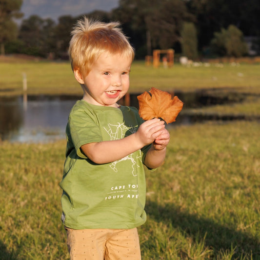 Cape Town Map Kid's African Sage Tee
