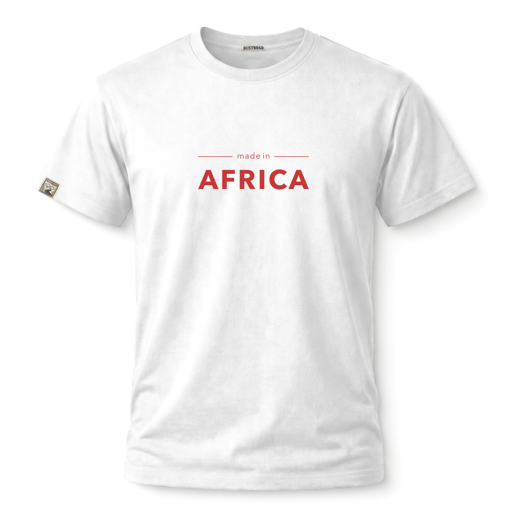 Made in Africa White Tee (Red)