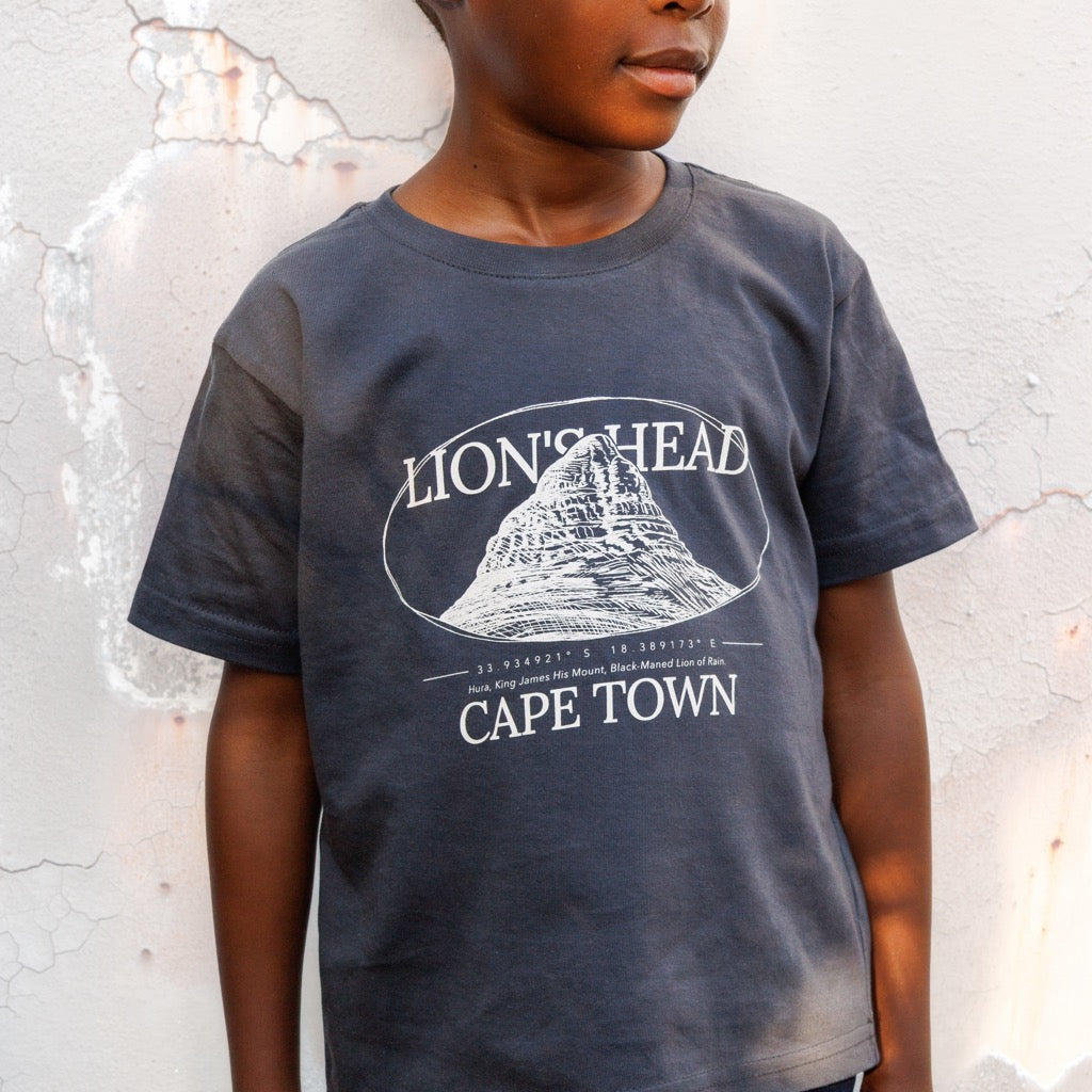 Lion's Head Kid's Charcoal Tee