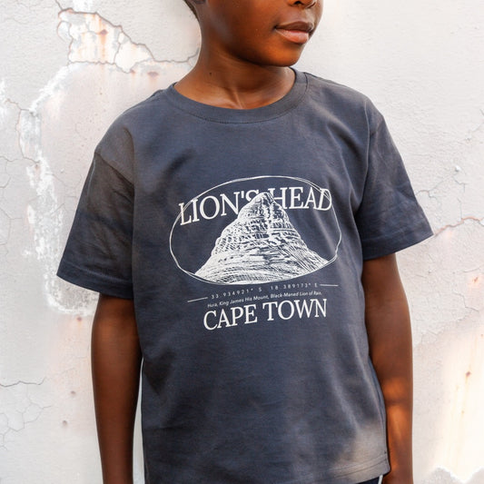 Lion's Head Kid's Charcoal Tee