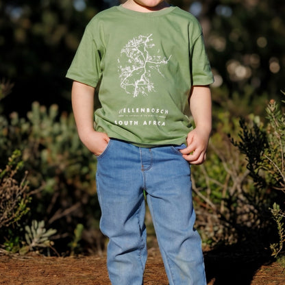Stellenbosch Map Kid's African Sage Tee