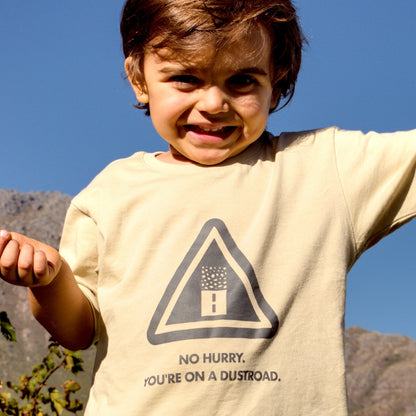 No Hurry Warning Sign Kid's African Stone Tee