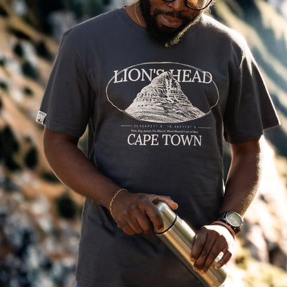 Lion's Head Charcoal Tee