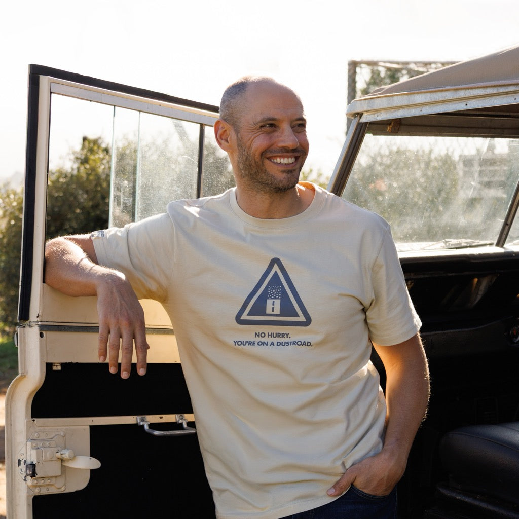 No Hurry Warning Sign African Stone Tee