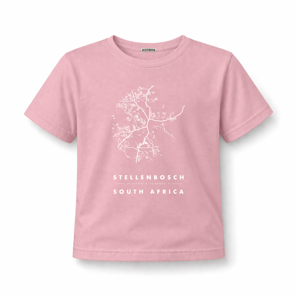Stellenbosch Map Kid's Dusty Pink Tee