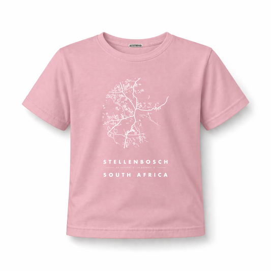 Stellenbosch Map Kid's Dusty Pink Tee