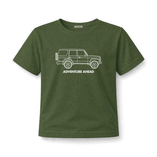 Adventure Ahead Kid's African Olive Tee - Land Cruiser