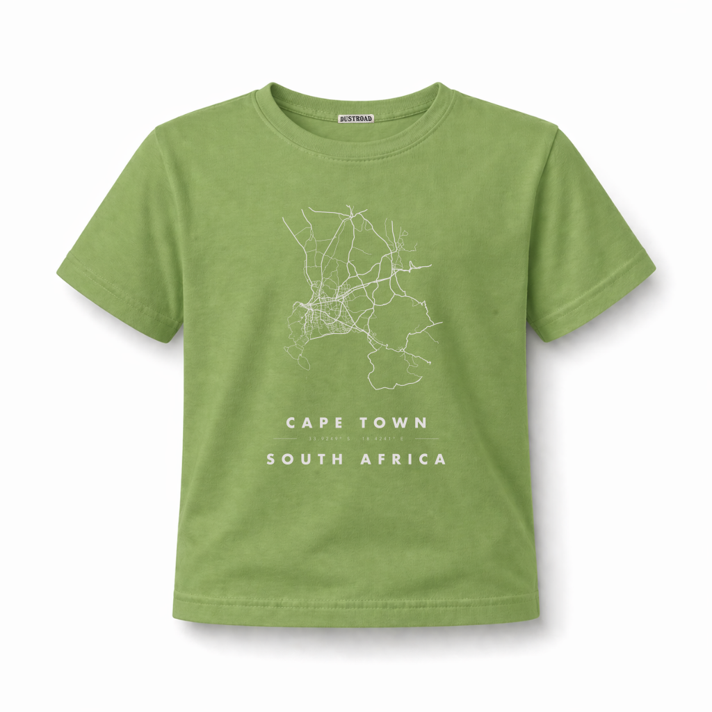 Cape Town Map Kid's African Sage Tee