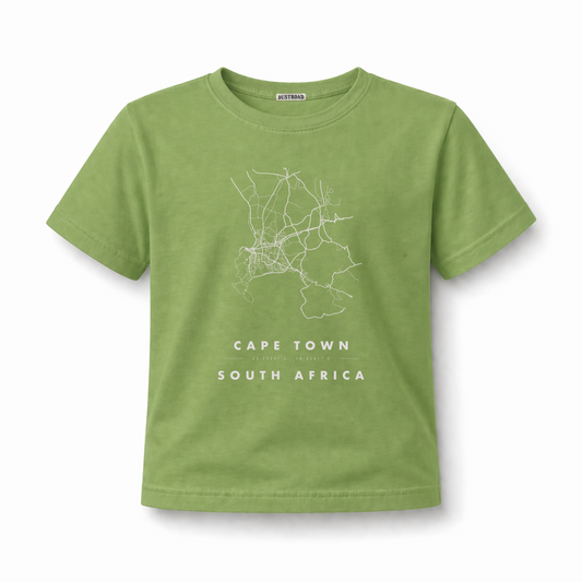 Cape Town Map Kid's African Sage Tee