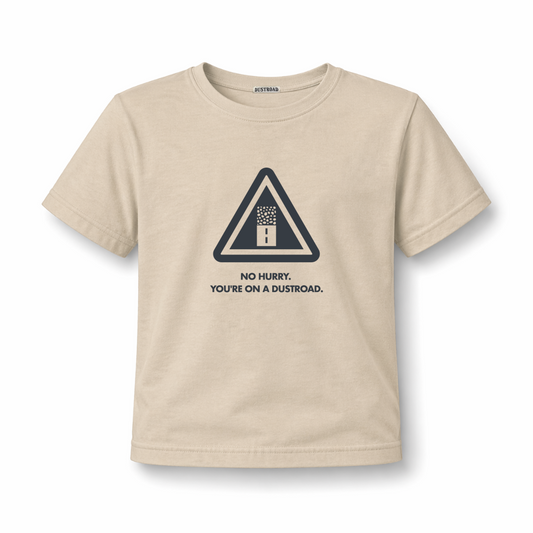 No Hurry Warning Sign Kid's African Stone Tee