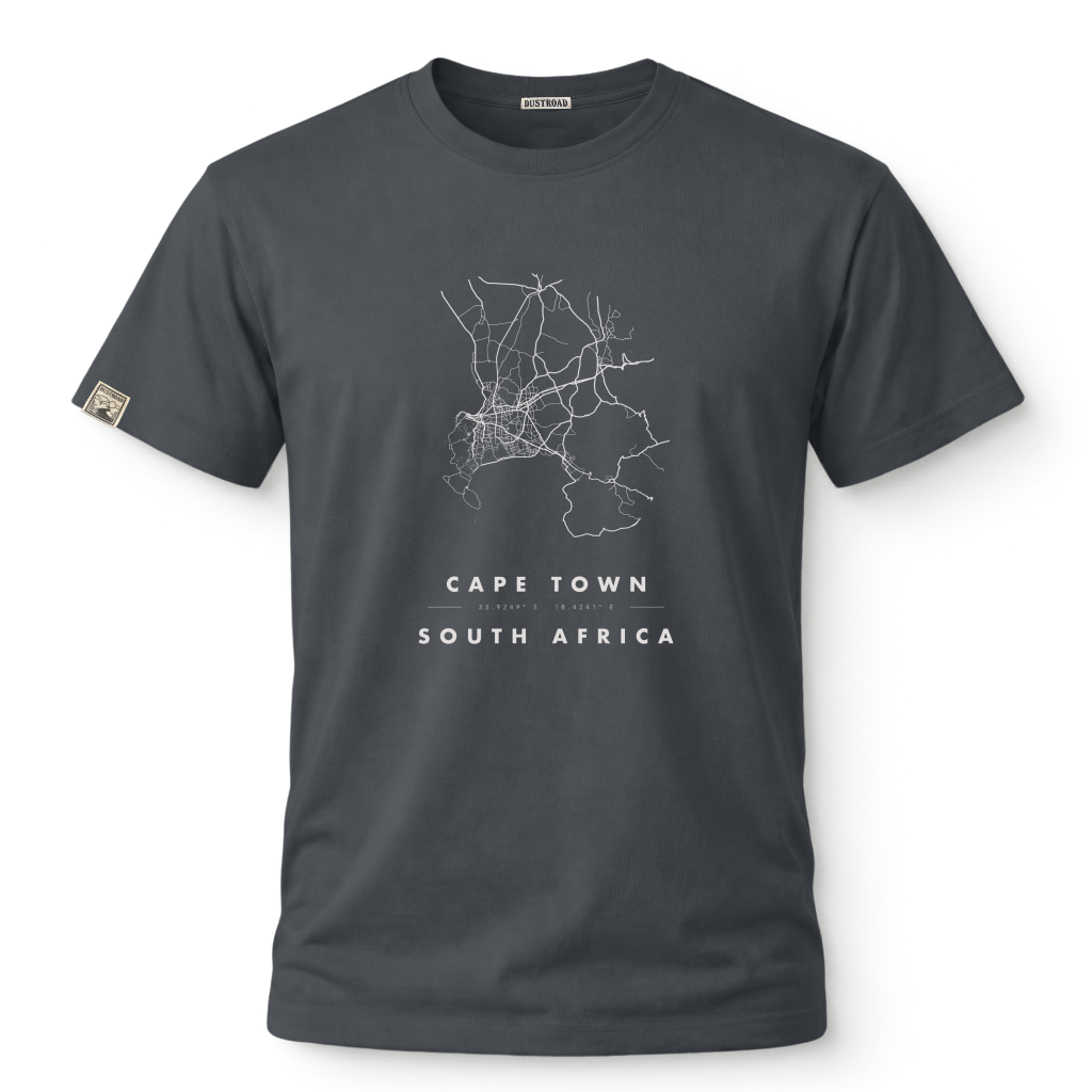 Cape Town Map Charcoal Tee