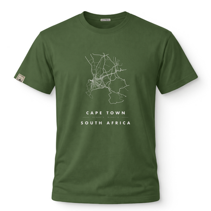 Cape Town Map African Olive Tee