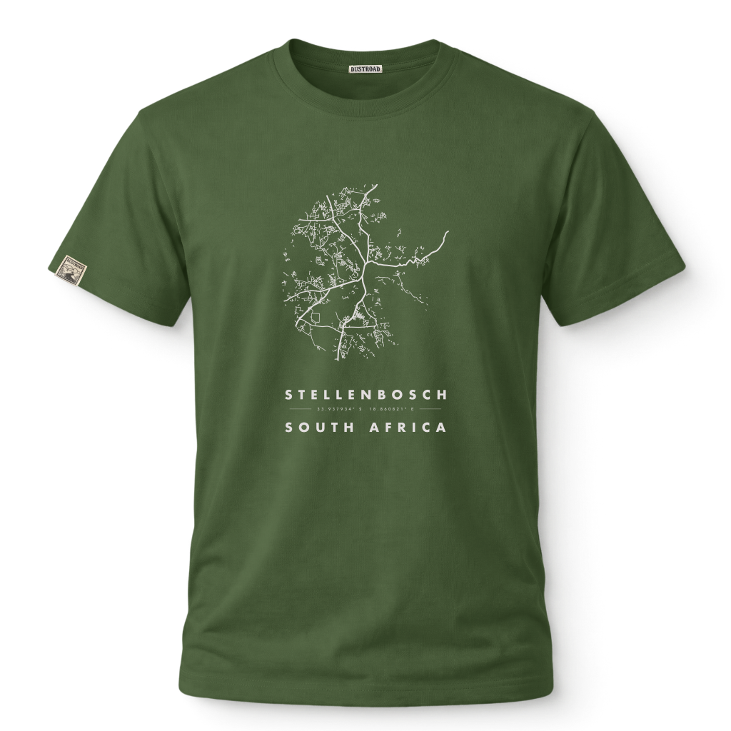 Stellenbosch Map African Olive Tee