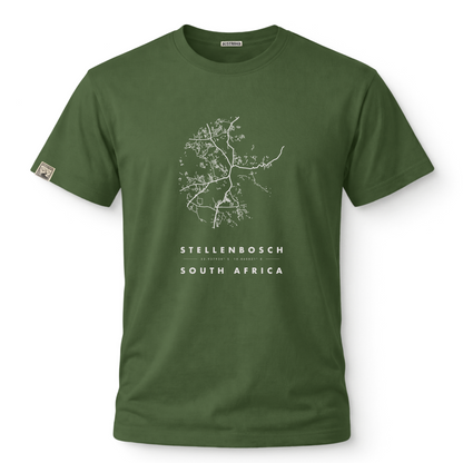 Stellenbosch Map African Olive Tee