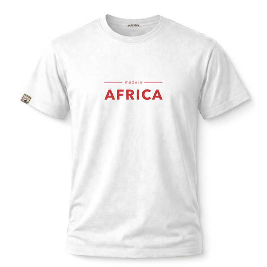 Made in Africa White Tee (Red)